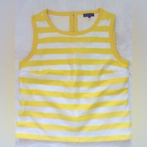 Vince Camuto Yellow Striped Sleeveless
Women's Top Shirt Blouse Size:XS